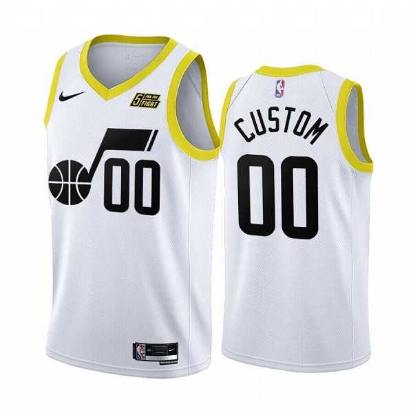 Men & Youth Customized Utah Jazz 2022-23 White Association Edition Stitched Jersey->customized nba jersey->Custom Jersey
